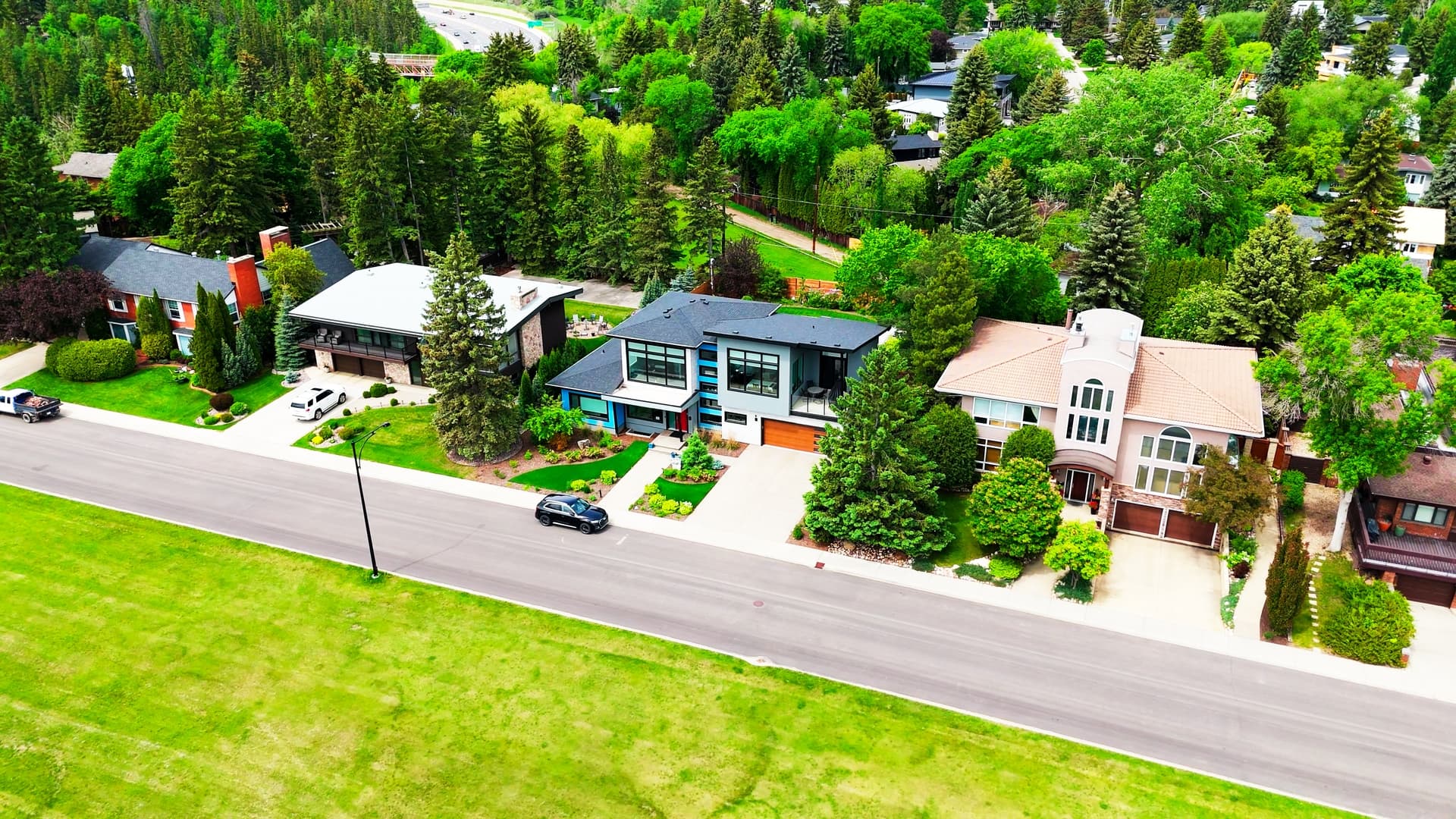 Aerial residential property photograph — Droneworks Edmonton